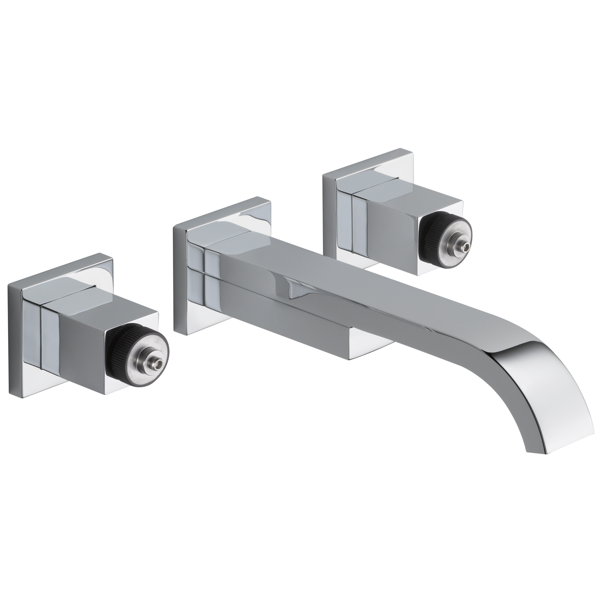 chrome lavatory faucet