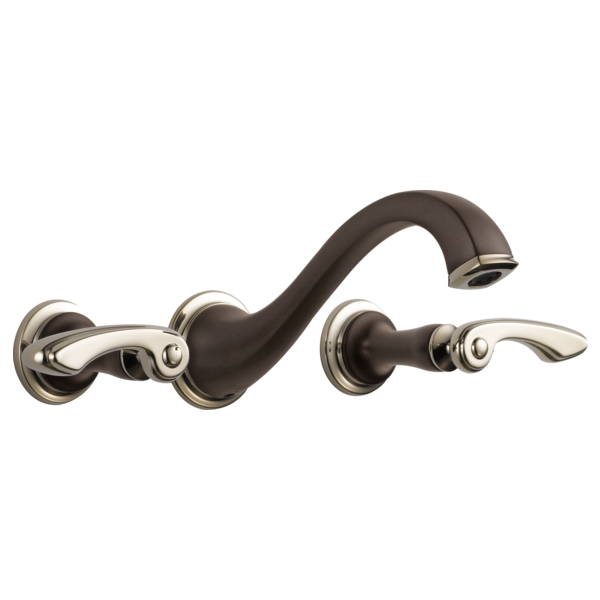 cocoa bronze/polished nickel lavatory faucet