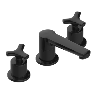 THG Paris System Smooth Metal Widespread Lavatory Set with Drain by THG Paris