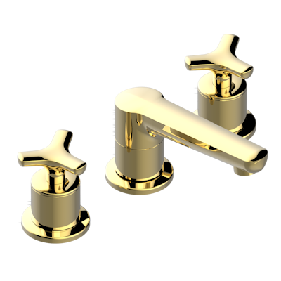 THG Paris System Smooth Metal Widespread Lavatory Set with Drain by THG Paris