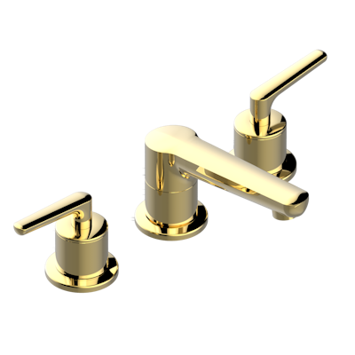 THG Paris System Smooth Metal with Lever Handles Widespread Lavatory Set with Drain by THG Paris