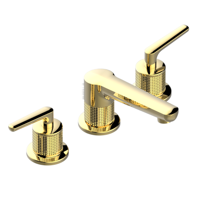 THG Paris System Diamond Metal with Lever Handles Widespread Lavatory Set with Drain by THG Paris