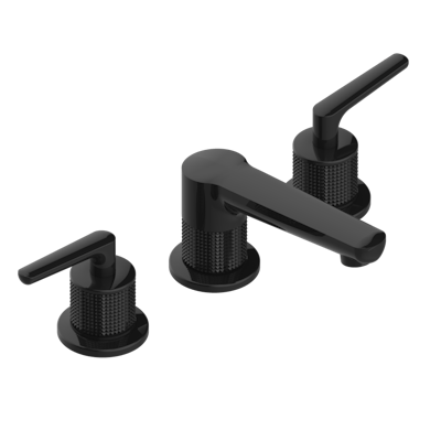 THG Paris System Diamond Metal with Lever Handles Widespread Lavatory Set with Drain by THG Paris