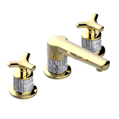 THG Paris System Howlite Widespread Lavatory Set with Drain by THG Paris
