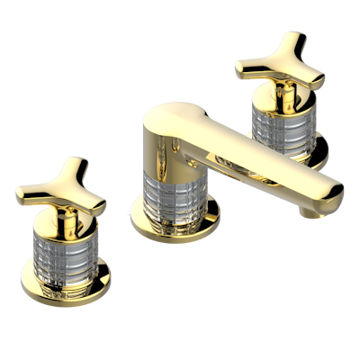 THG Paris System Crystal Widespread Lavatory Set with Drain by THG Paris