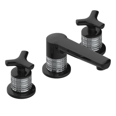 THG Paris System Crystal Widespread Lavatory Set with Drain by THG Paris