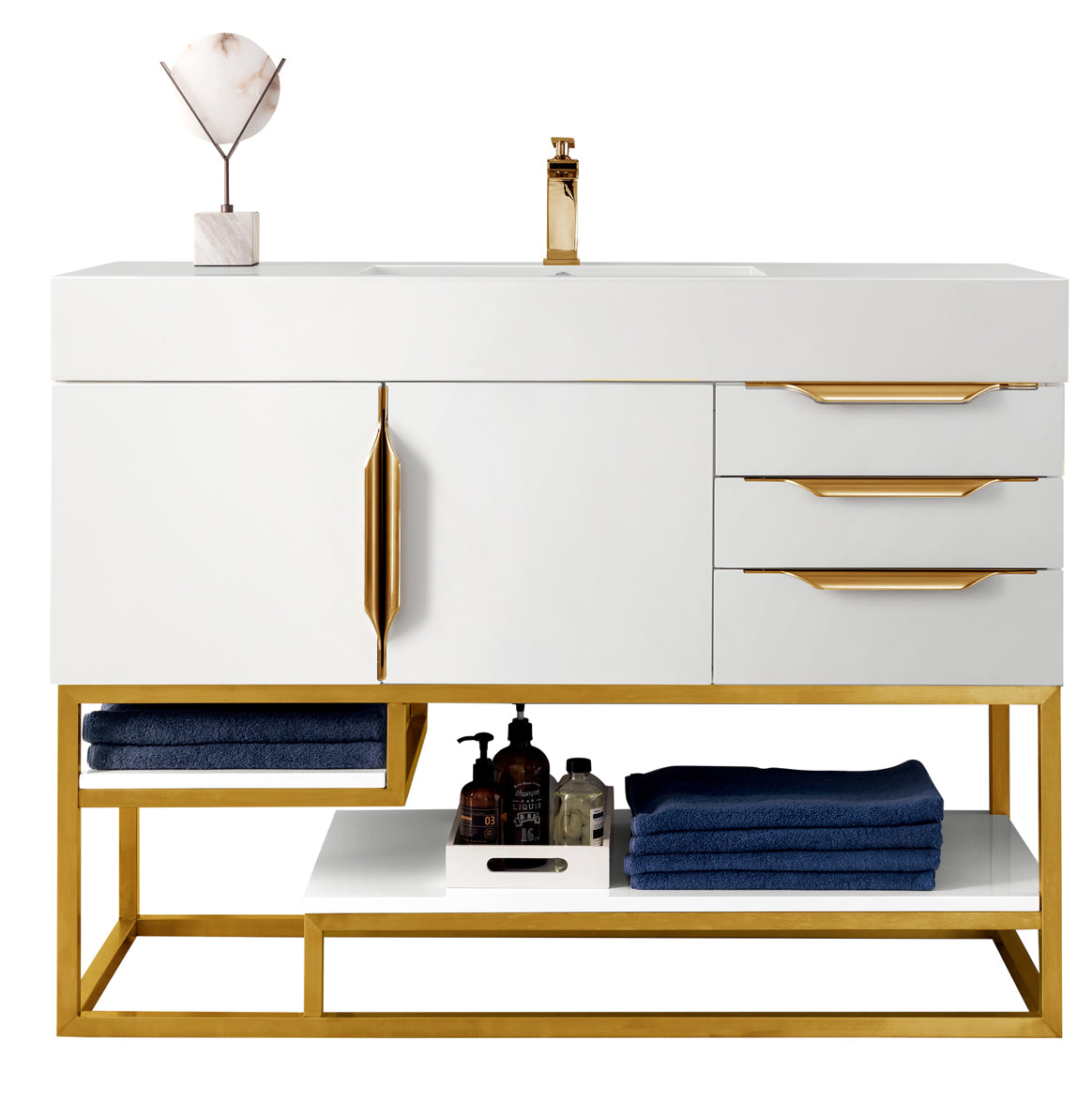 James Martin Vanities Columbia 48" Single Vanity Cabinet With Radiant Gold Base