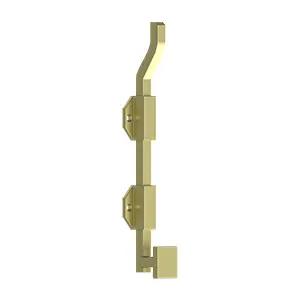 Deltana Solid Brass 10" Modern Offset Surface Bolt by Deltana