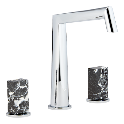 chrome polished faucet