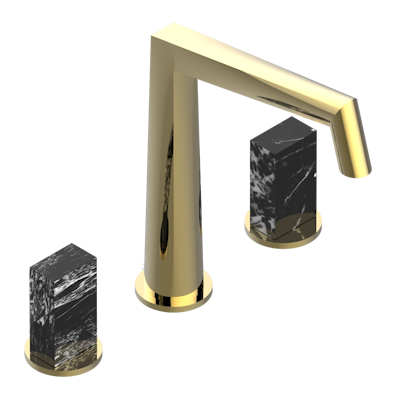 THG Paris Montaigne Grand Antique Marble Widespread Lavatory Set with Drain by THG Paris