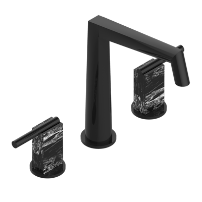 THG Paris Montaigne with Lever Handles, Grand Antique Marble Widespread Lavatory Set with Drain by THG Paris