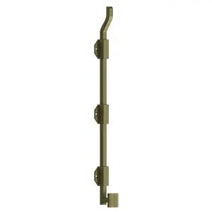 Deltana Solid Brass 18" Modern Offset Surface Bolt by Deltana