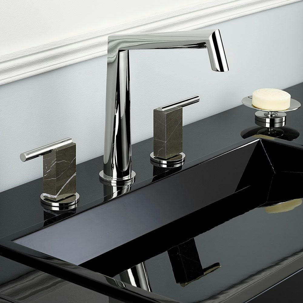 chrome polished faucet