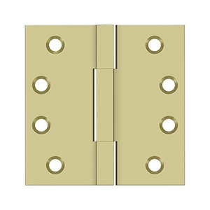 Deltana 4"x 4" Solid Brass Square Knuckle Hinges