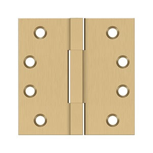 Deltana 4"x 4" Solid Brass Square Knuckle Hinges