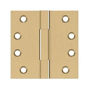 Deltana 4"x 4" Solid Brass Square Knuckle Hinges by Deltana