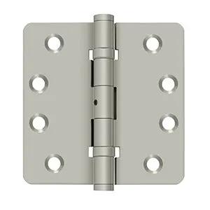 Deltana 4" x 4" x 1/4" Radius Hinges, Ball Bearings, NRP, Solid Brass by Deltana
