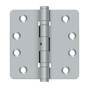 Deltana 4" x 4" x 1/4" Radius Hinges, Ball Bearings, NRP, Solid Brass by Deltana
