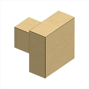 Deltana 1-1/4" X 1-1/4" Solid Brass Modern Square Knob
