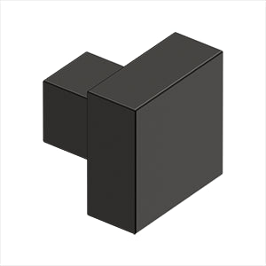 Deltana 1-1/4" X 1-1/4" Solid Brass Modern Square Knob by Deltana