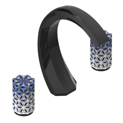 THG Paris Nihal Blue Porcelain Widespread Lavatory Set with Drain by THG Paris