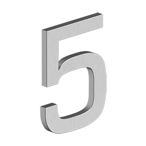 Deltana 4" Number 5, E Series with Risers, Stainless Steel by Deltana