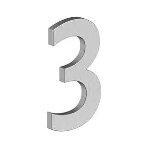 Deltana 4" Number 3, B Series with Risers, Stainless Steel by Deltana
