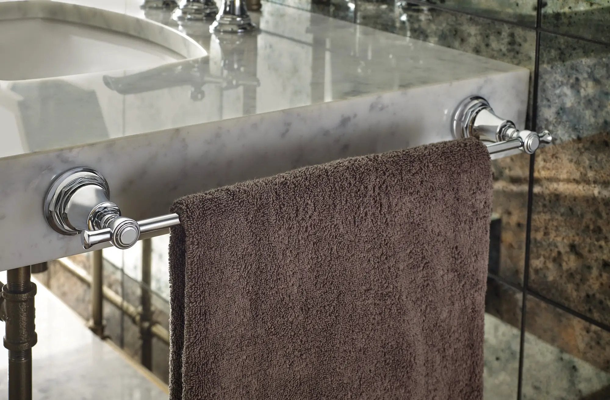 chrome towel bar