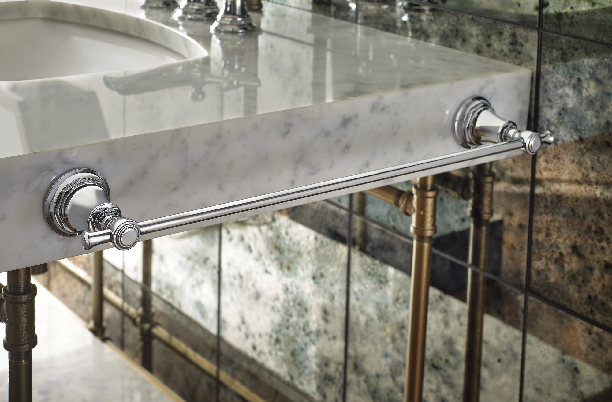chrome towel bar