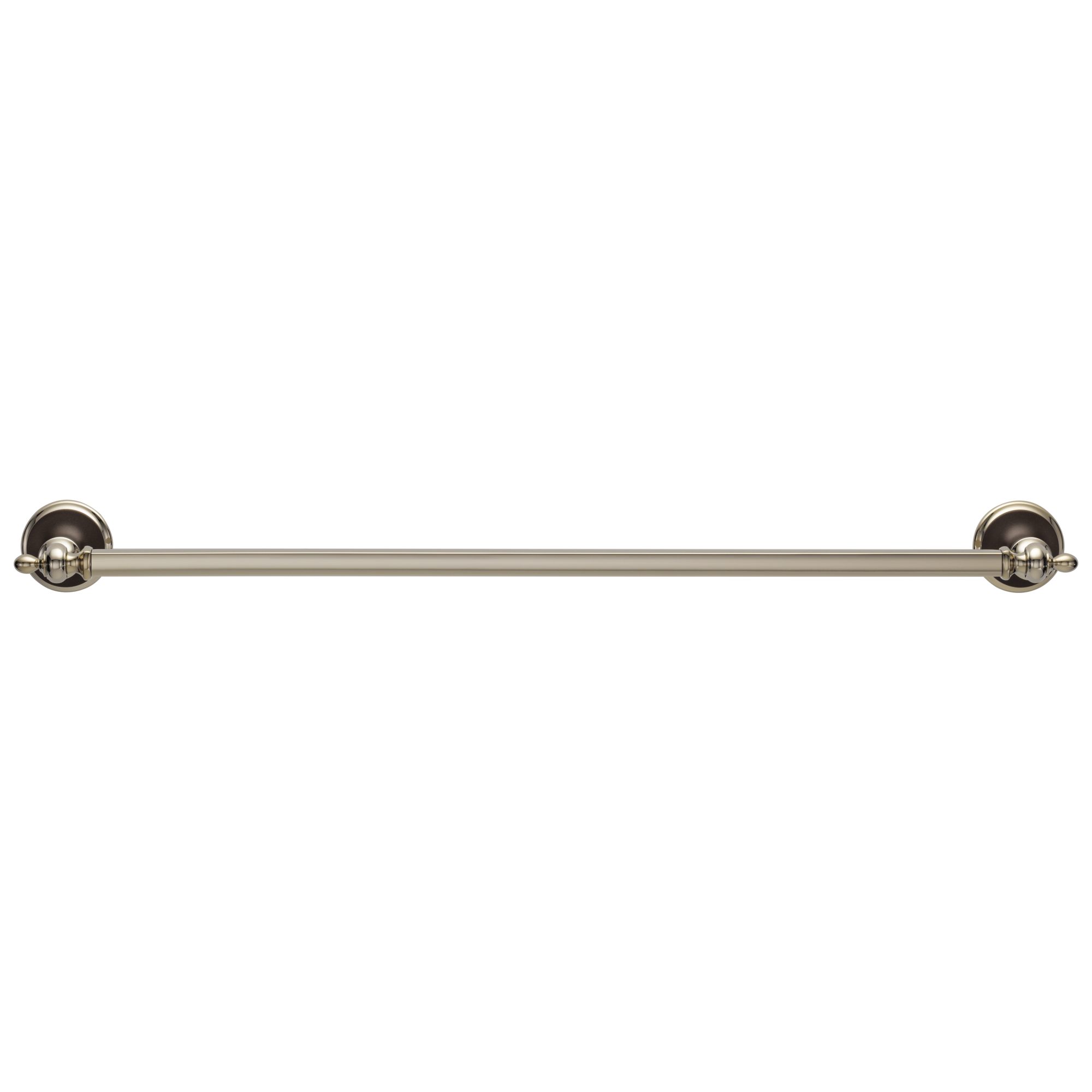 cocoa bronze / polished nickel towel bar