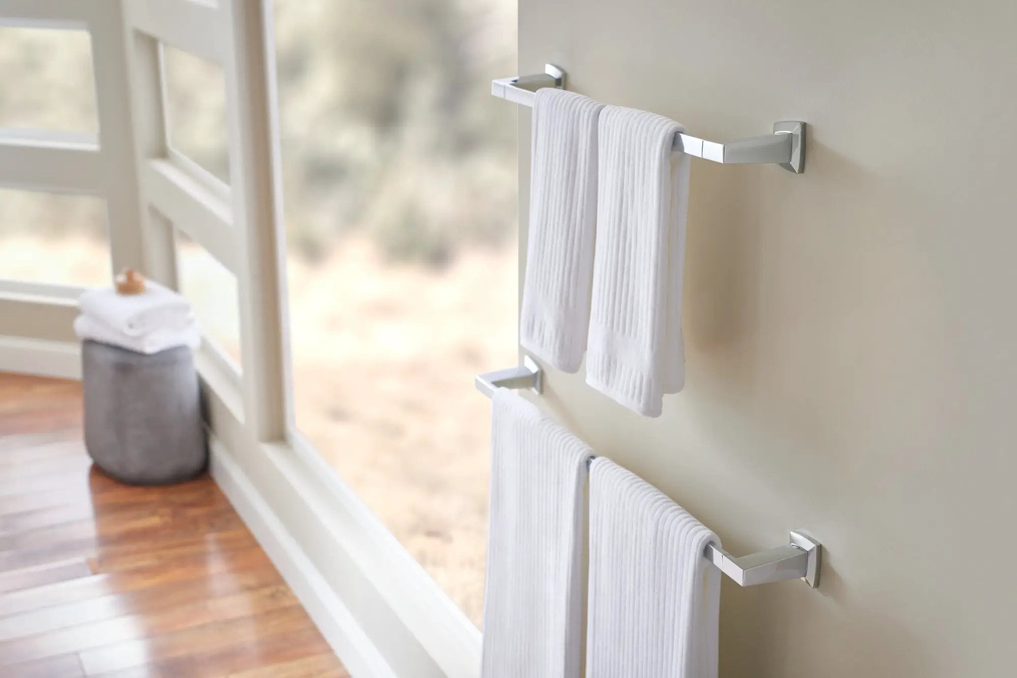 chrome towel bar