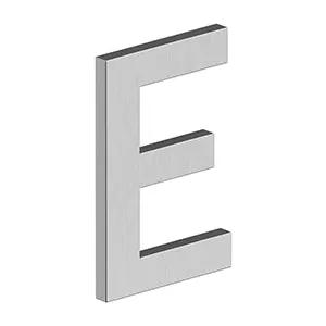 Deltana 4" Letter E, B Series with Risers, Stainless Steel