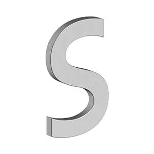 Deltana 4" Letter S, B Series with Risers, Stainless Steel by Deltana