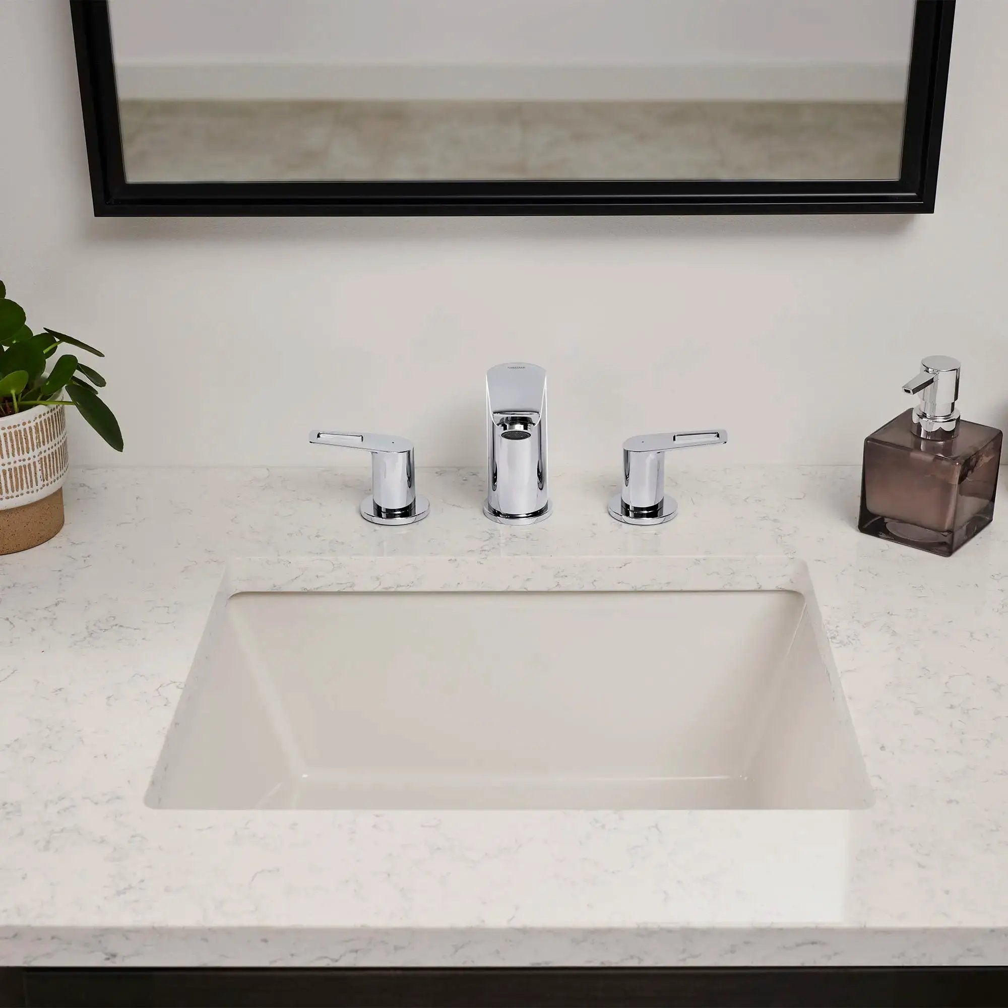 chrome bathroom faucet