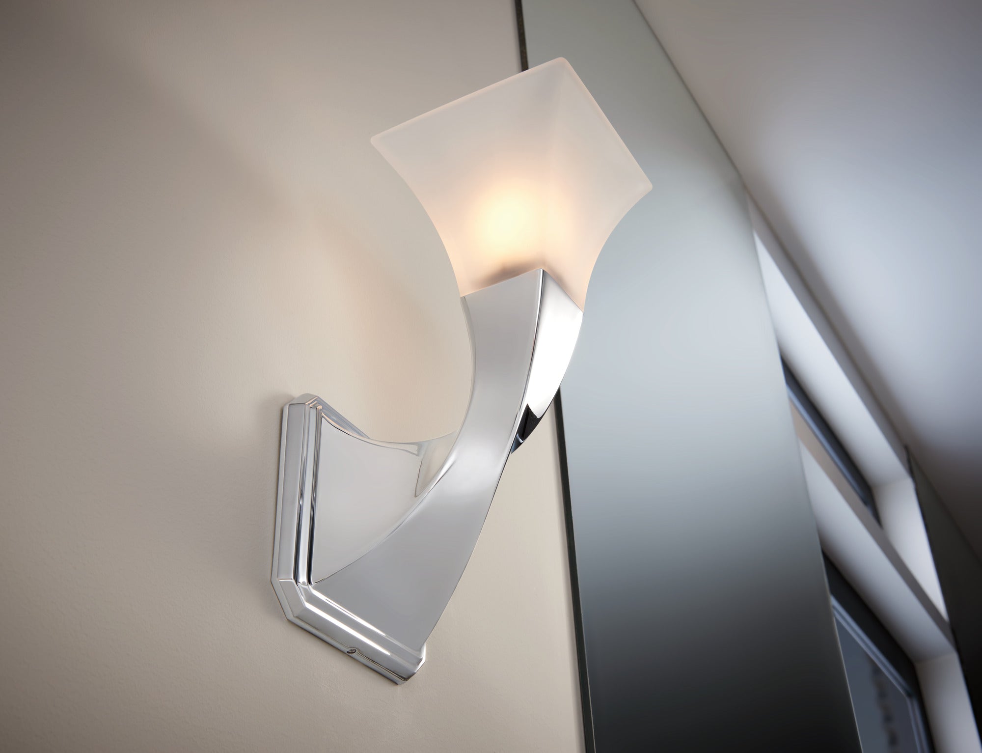 chrome light sconce
