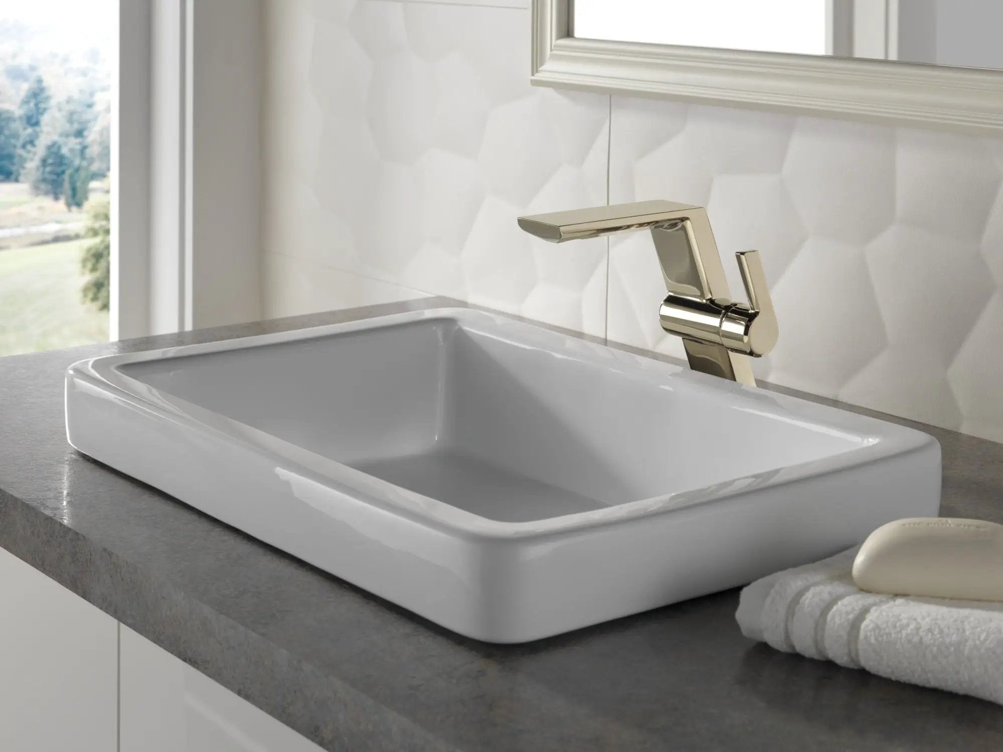 lumicoat polished nickel bathroom faucet