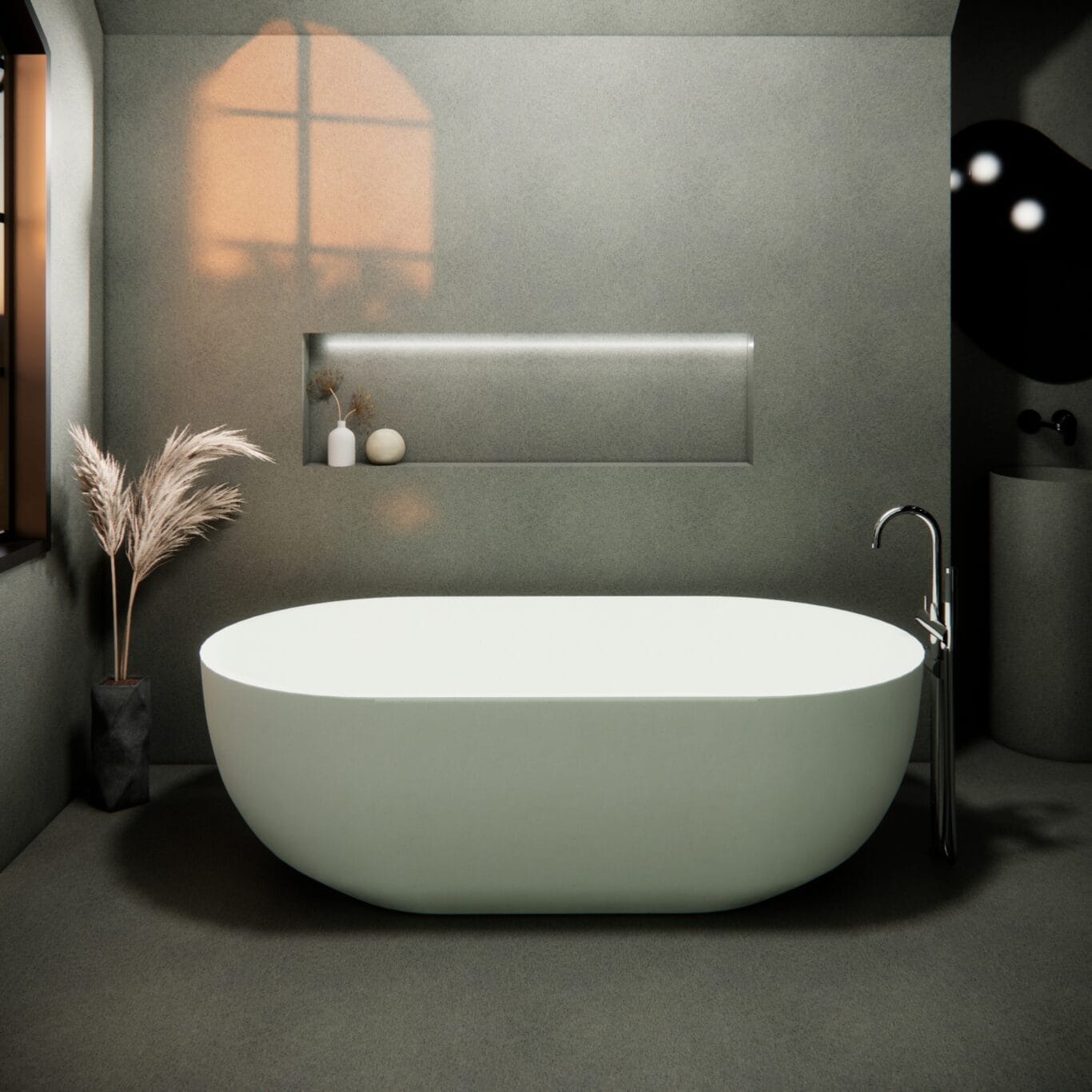 Balux Amari 72 Concrete Freestanding Bathtub