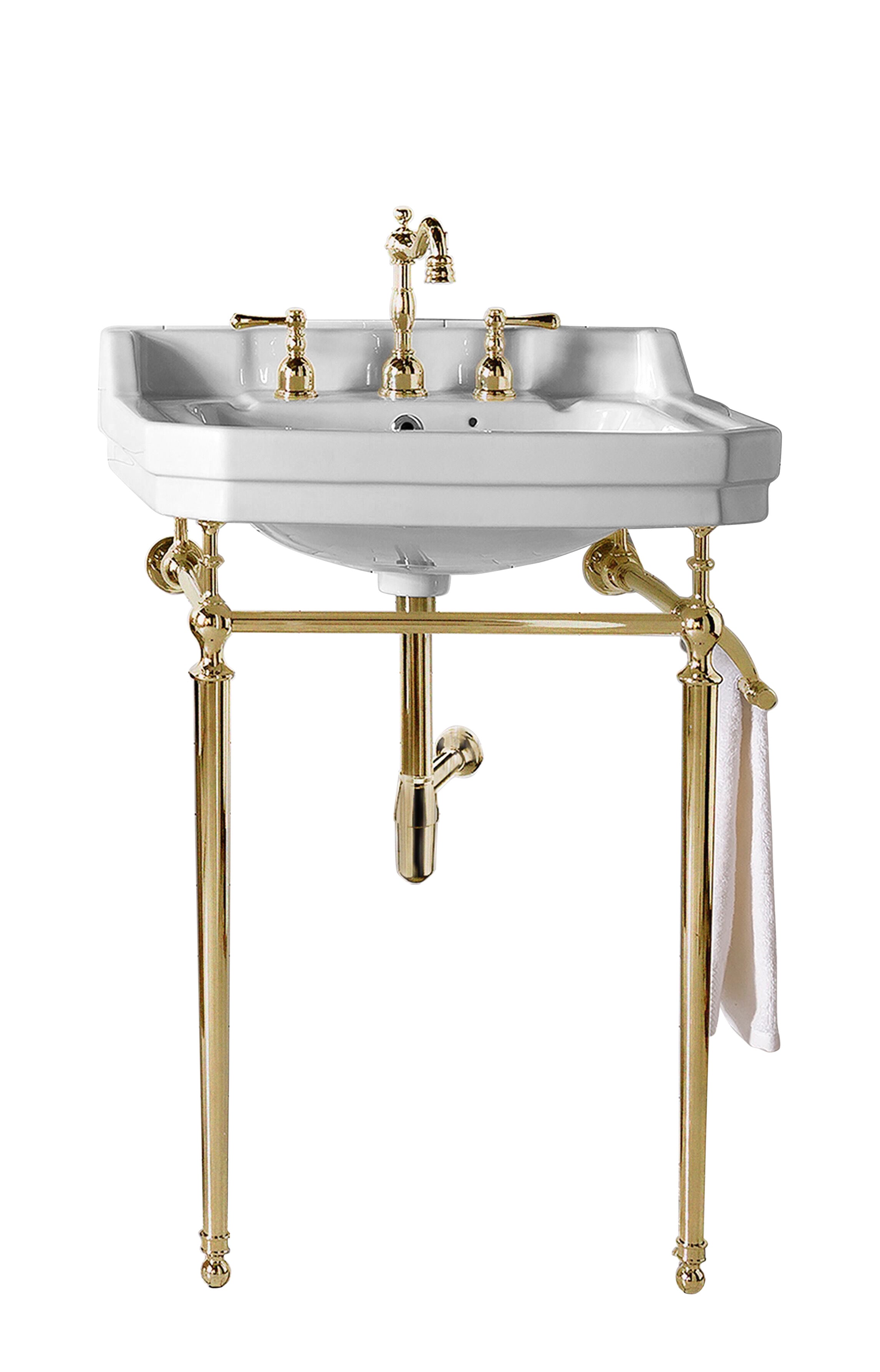 brass single console single sink