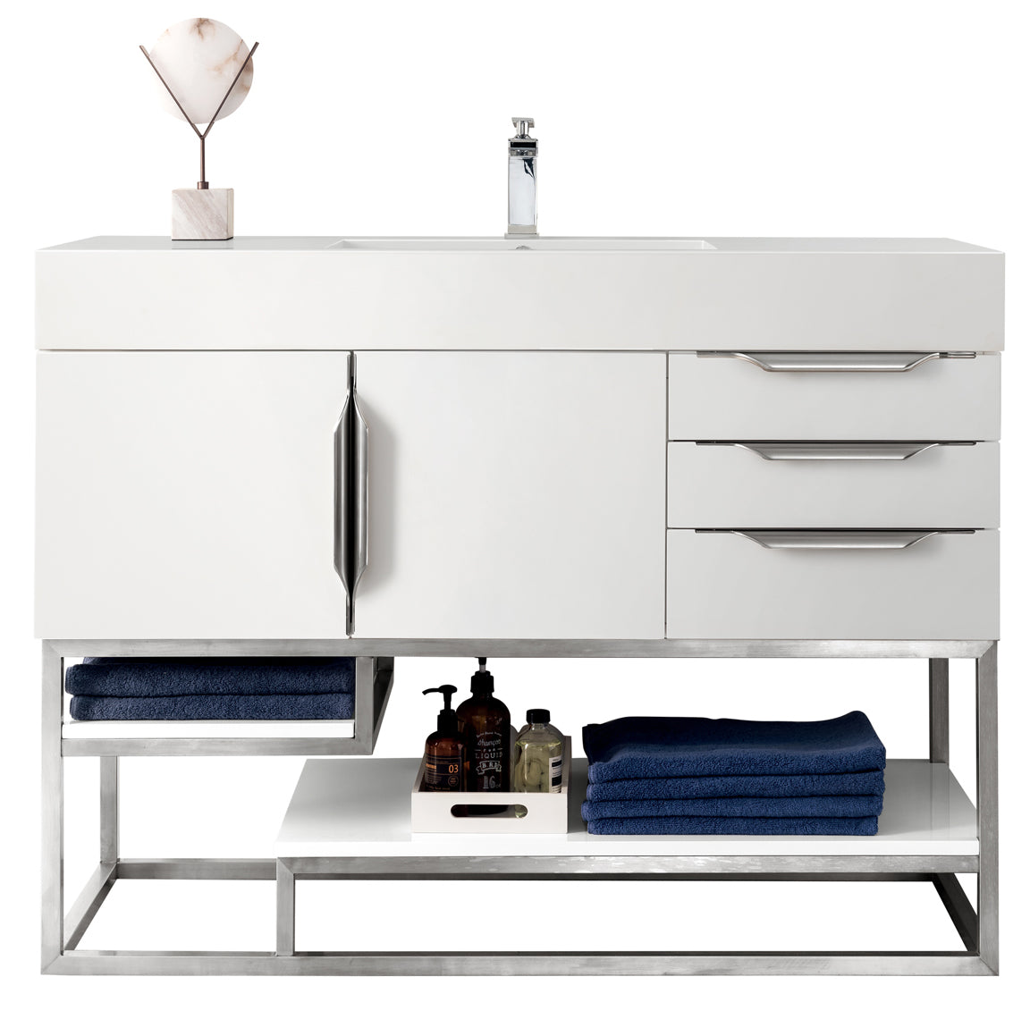 James Martin Vanities Columbia 48" Single Vanity Cabinet With Brushed Nickel Base