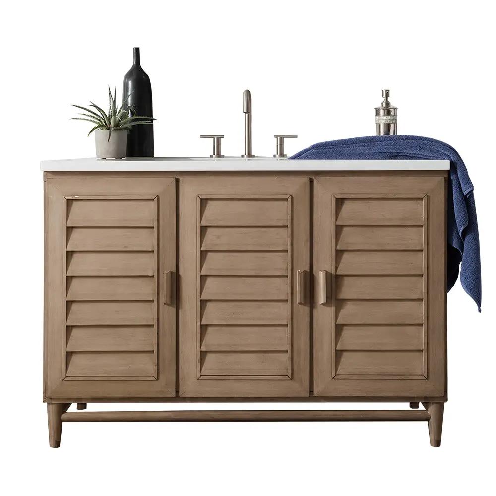 James Martin Portland 48" Single Vanity Set - Whitewashed Walnut by James Martin Vanities