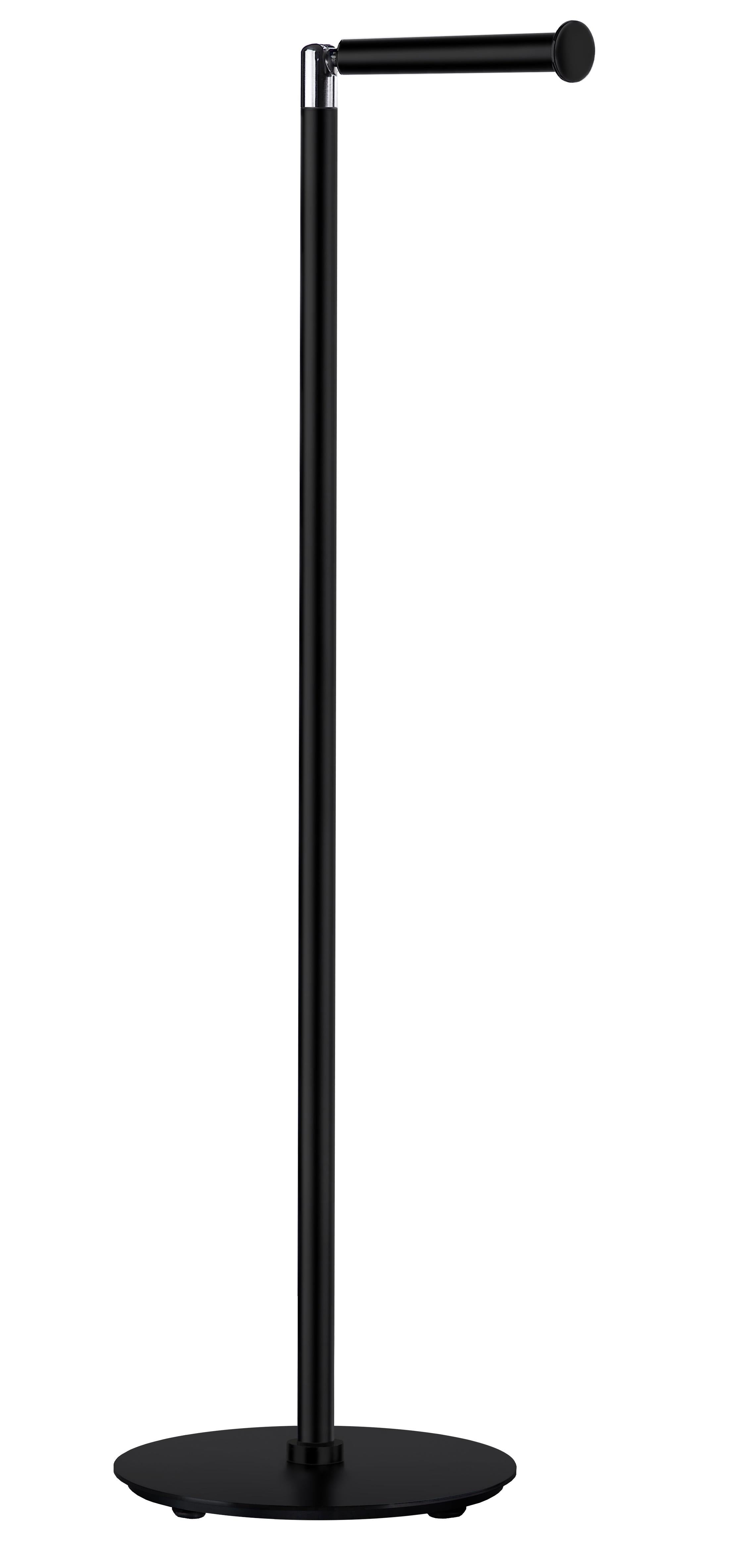 black toilet roll holder