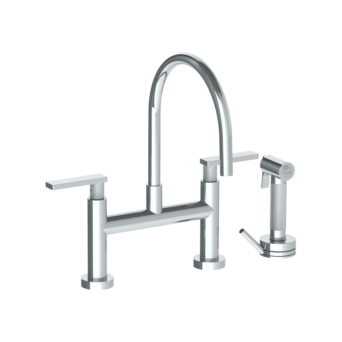 Watermark 70-7.65G-RNK8 Rainey Kitchen Deck Mounted Bridge Gooseneck ...