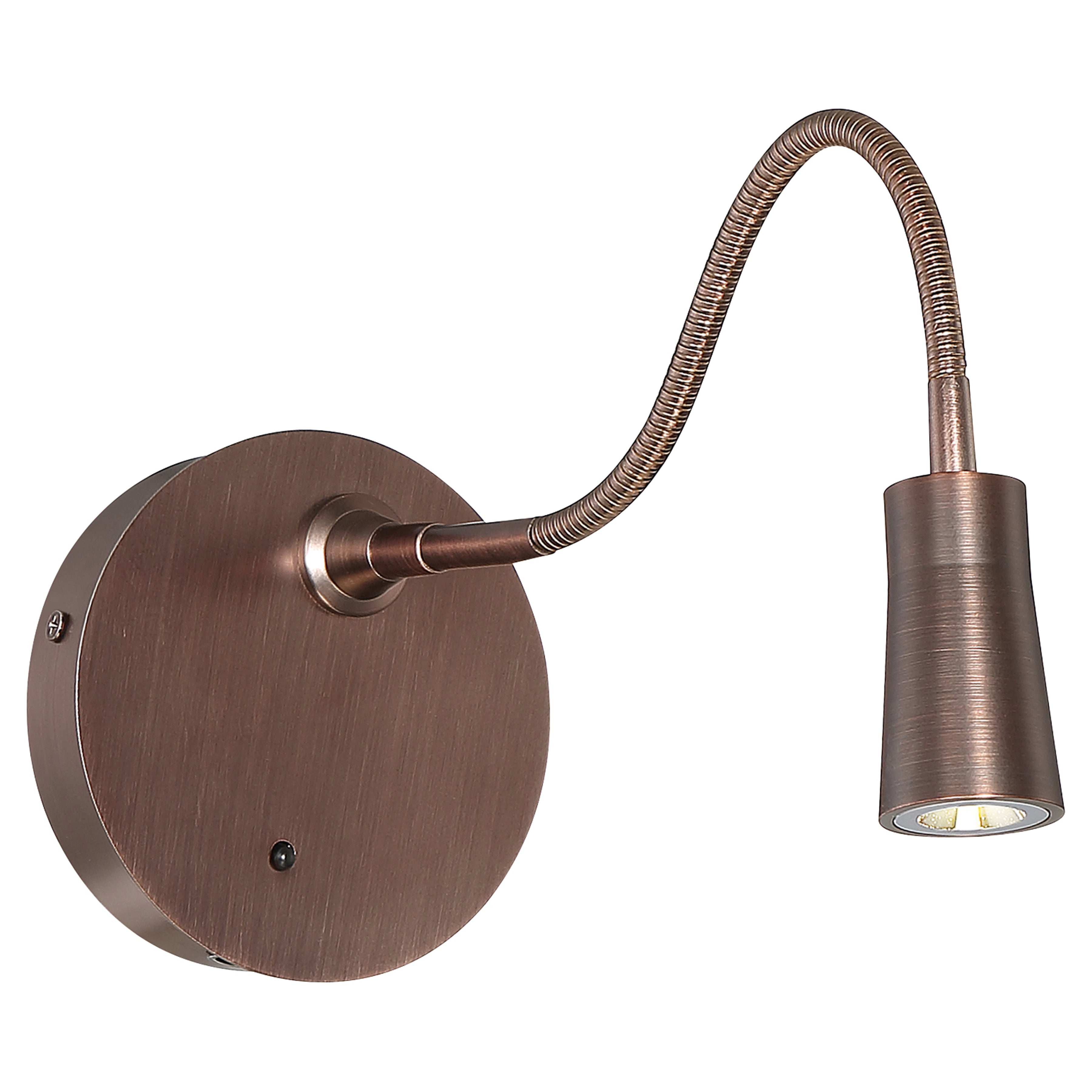 bronze led wall reading light