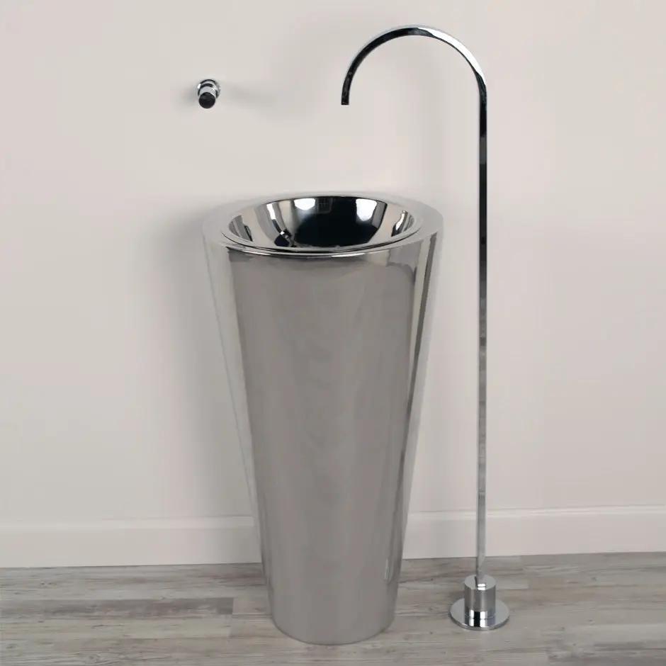 polished chrome spout