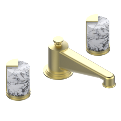 THG Paris Le 9 Howlite Widespread Lavatory Set with Drain by THG Paris