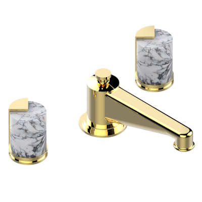 THG Paris Le 9 Howlite Widespread Lavatory Set with Drain by THG Paris
