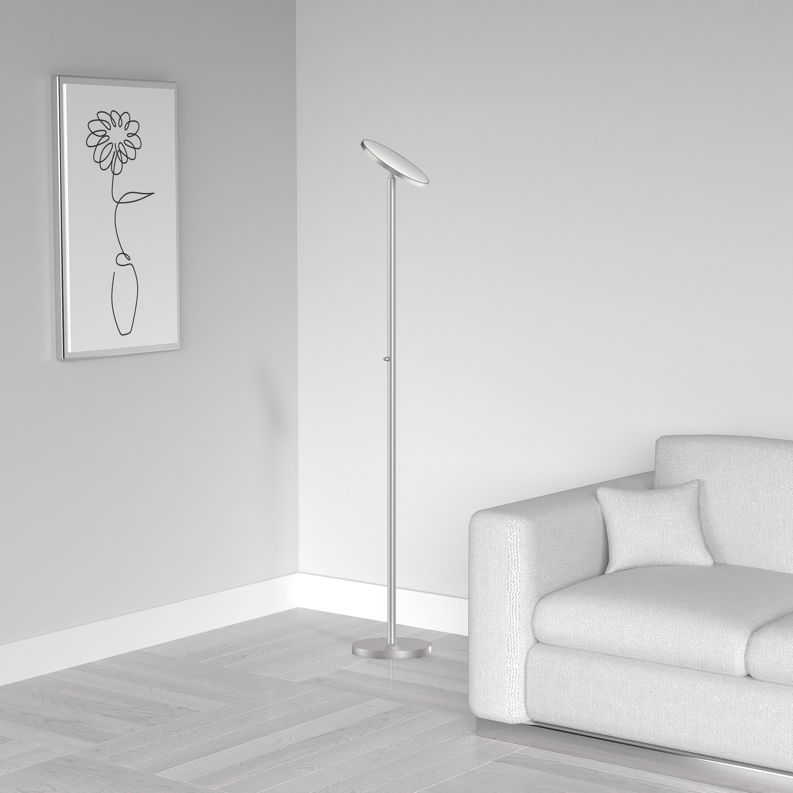 satin nickel floor lamp