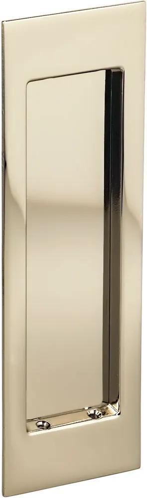 Omnia Solid Brass Modern Rectangular Flush Cup Pocket Door Set by Omnia