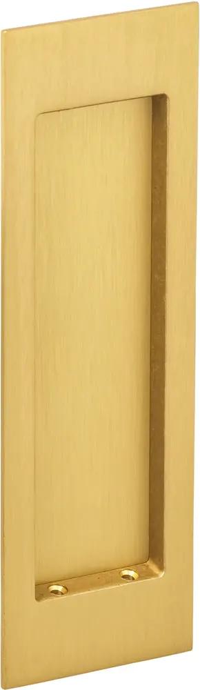 Omnia Solid Brass Modern Rectangular Flush Cup Pocket Door Set by Omnia