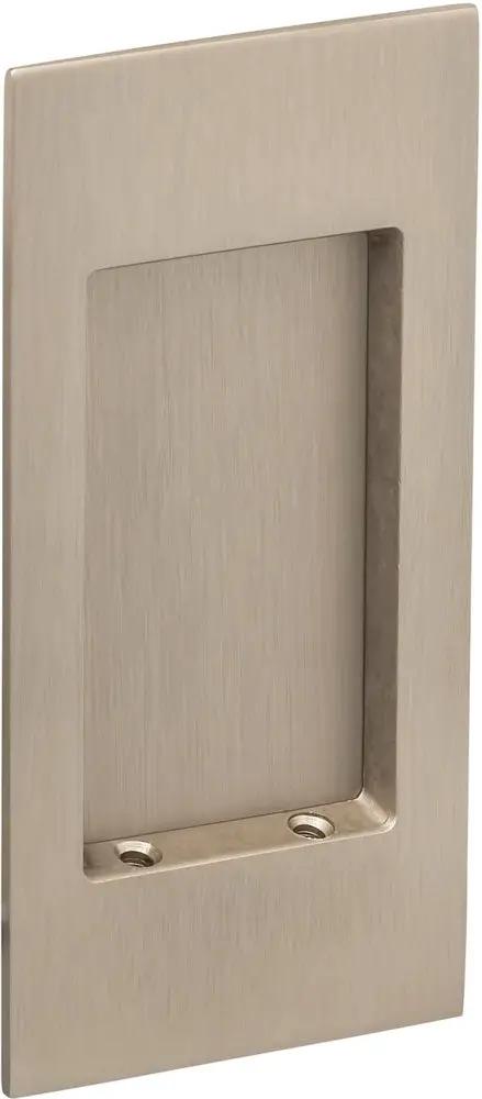 Omnia Solid Brass Modern Rectangular Flush Cup Pocket Door Set by Omnia